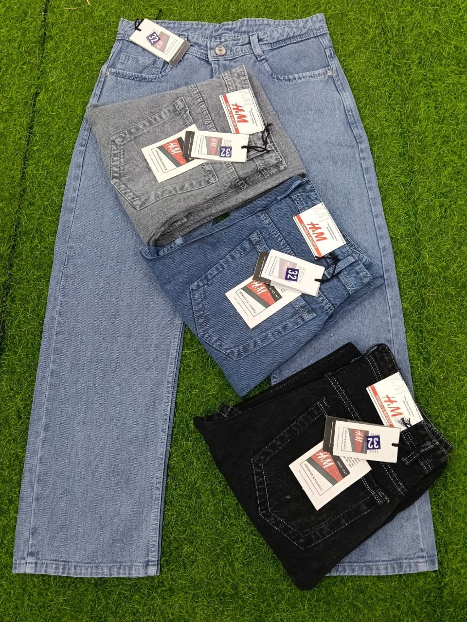 Premium Quality Straight Baggy Jeans- Black