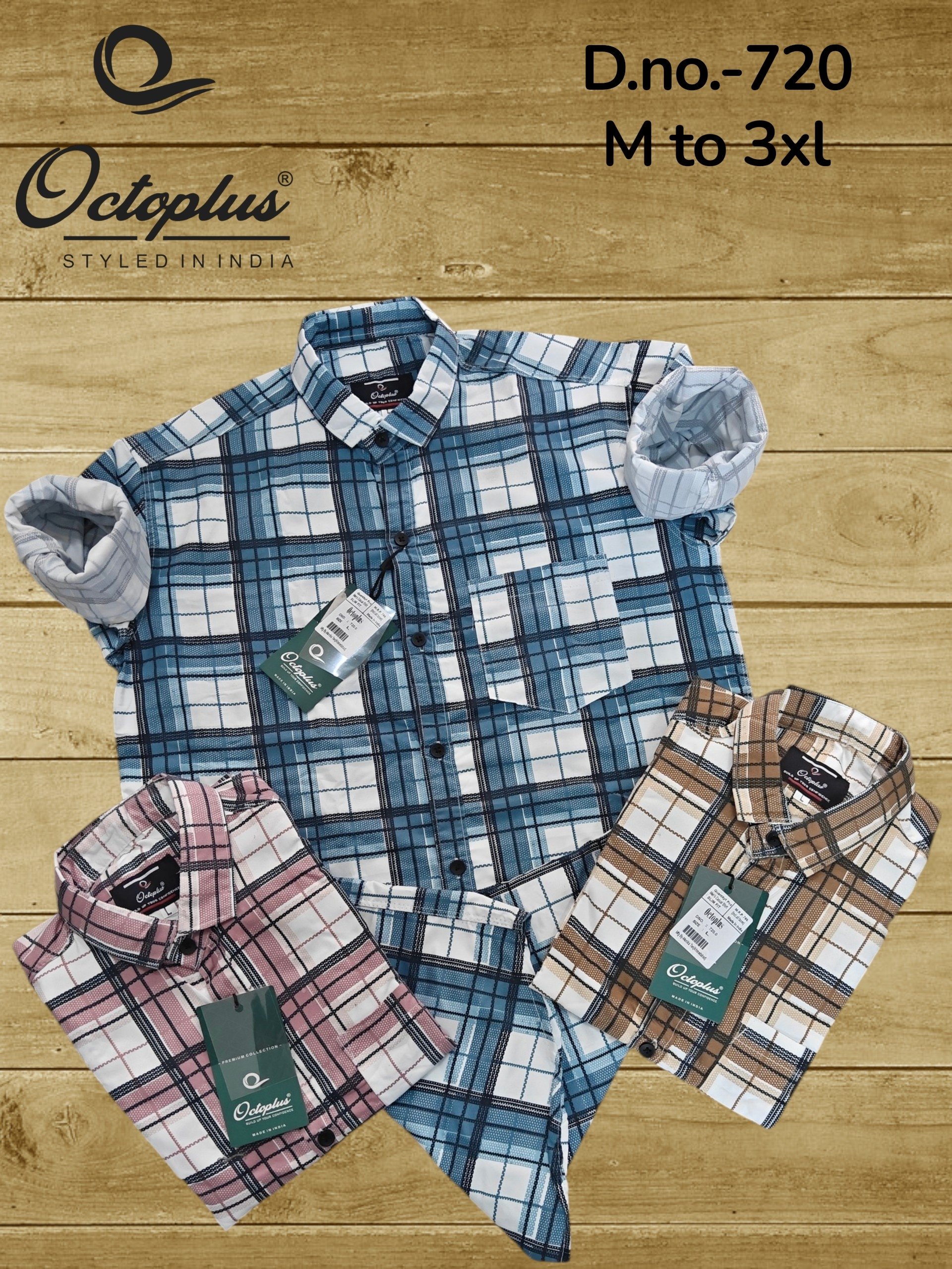 Octoplus Premium Chex Shirt For Men