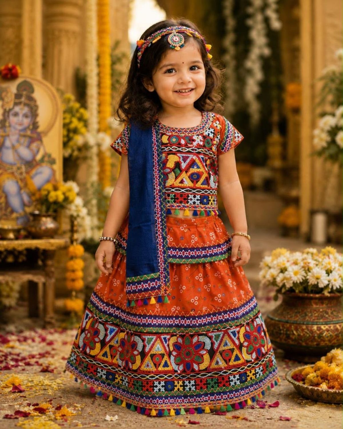 SG Fashion Kids Girls Lehenga Choli Set (20-30)