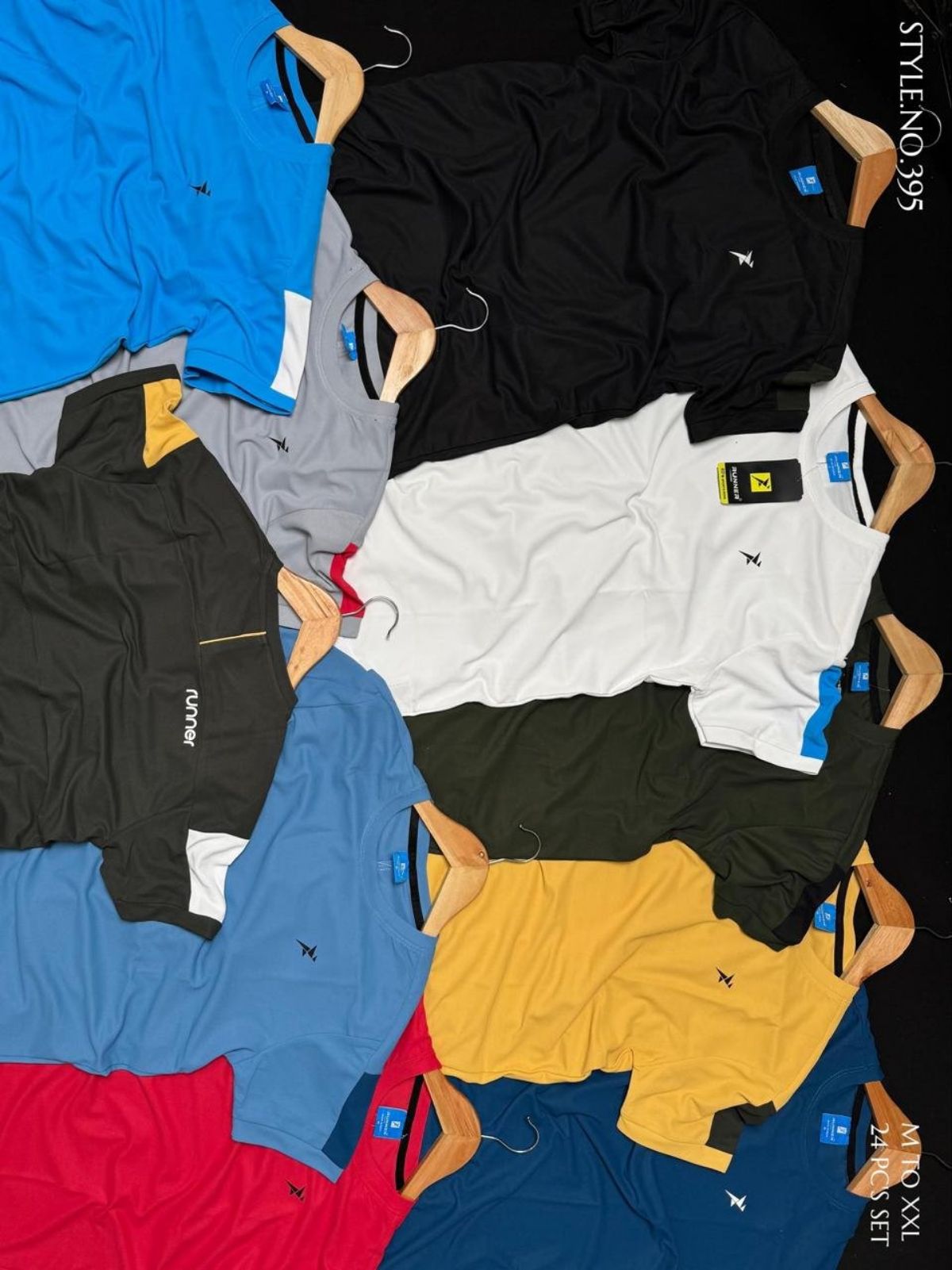 RUNNER Men's Round Neck Half Sleeve T-shirts Set D No- 395