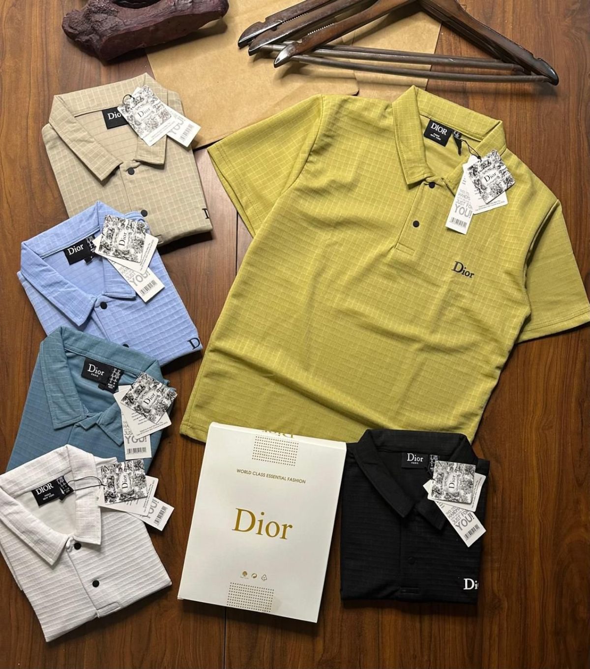 VBC Men's New Branded T-shirts Coller Modal Self Knitting Striped