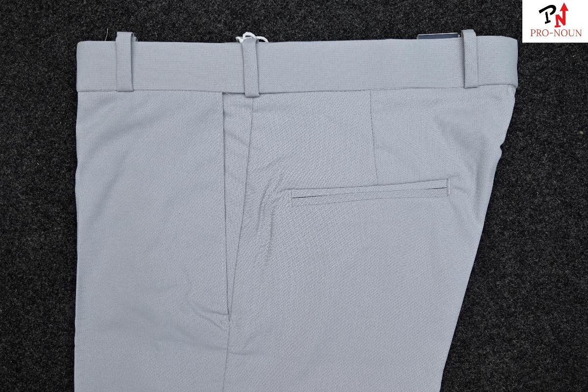 Pro-Noun Men's  Formal Trouser Pants With Adjustable belt D No- Signature 240-7(30-36)- Lt Blue