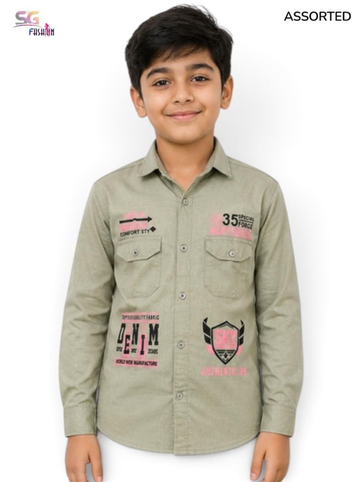 SG Fashion Kids Boys Shirts Set (2-10yrs)