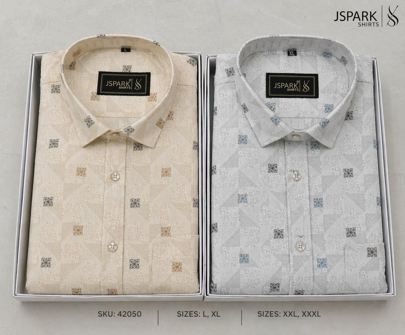 Jspark Shirts- 42050 (XXL-3XL)