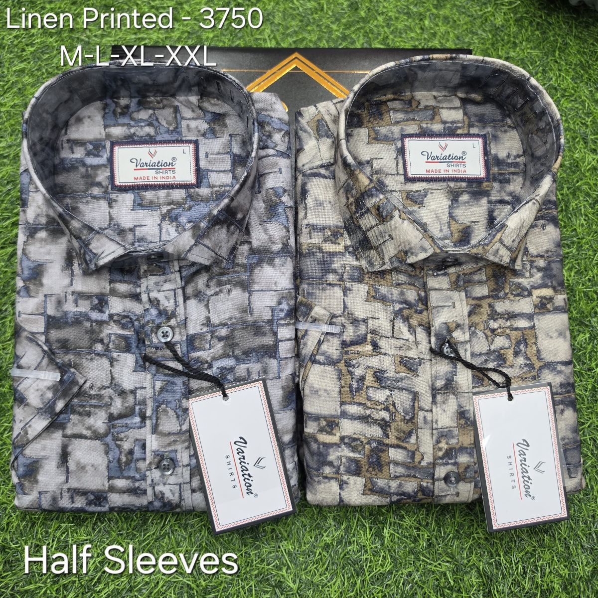 Variation Linen Printed Men's Shirts- 3750
