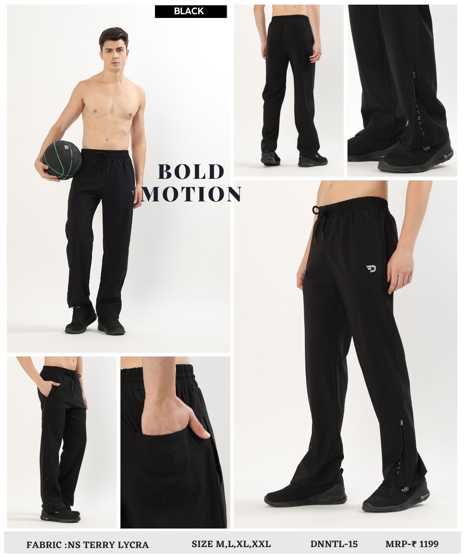 Imported Ns Terry Lycra Track Pant (GSM 180-190)