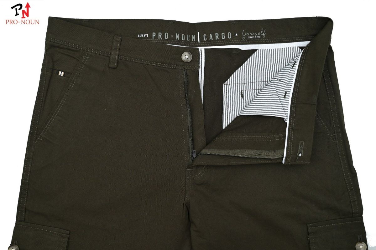 Pro-Noun Men's Straight Fit Cargo Pants D No- 1779- Olive