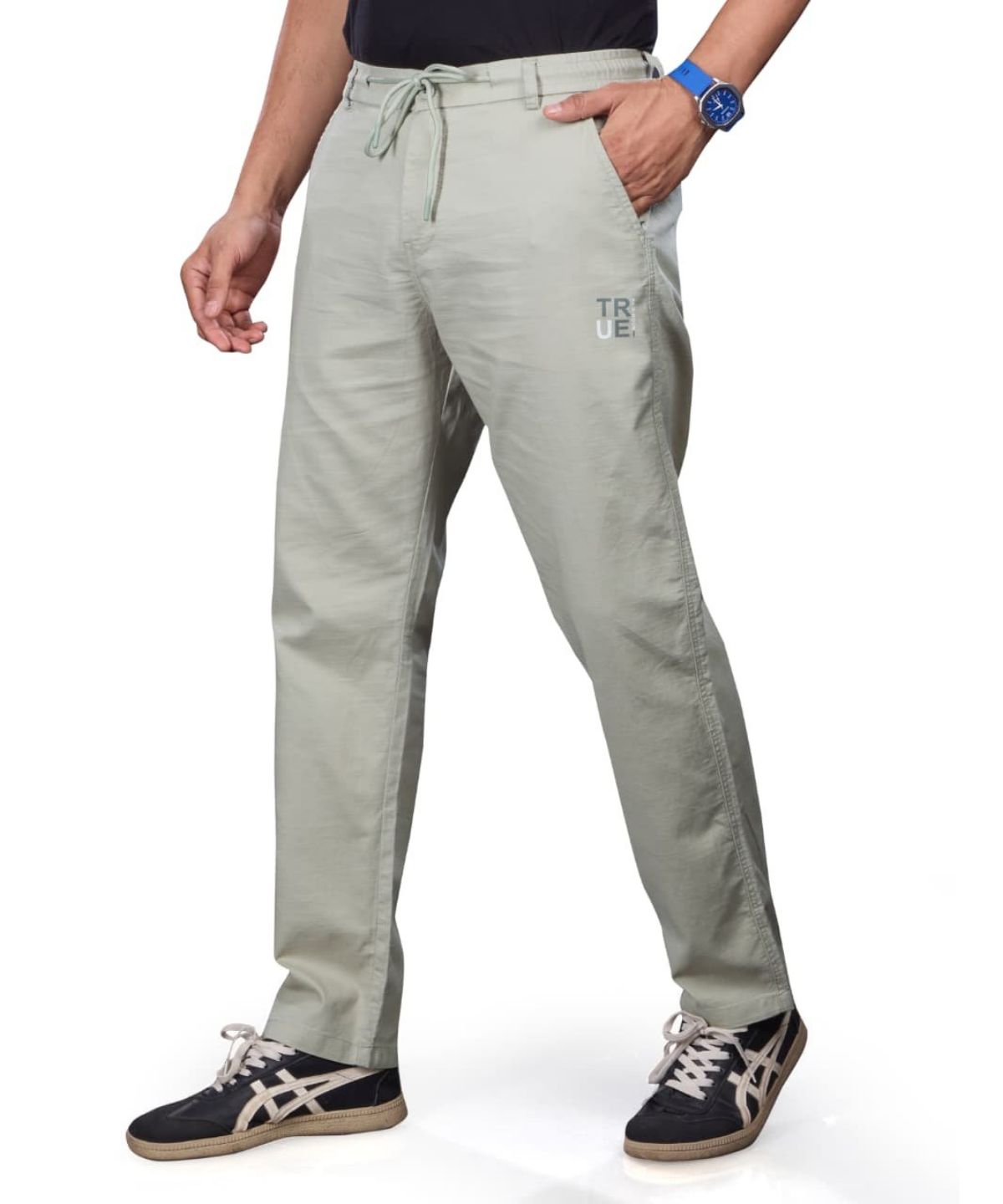 Pro-Noun Men's Lounge Wear Linen Trackpant- D No- 1771-Mint Green