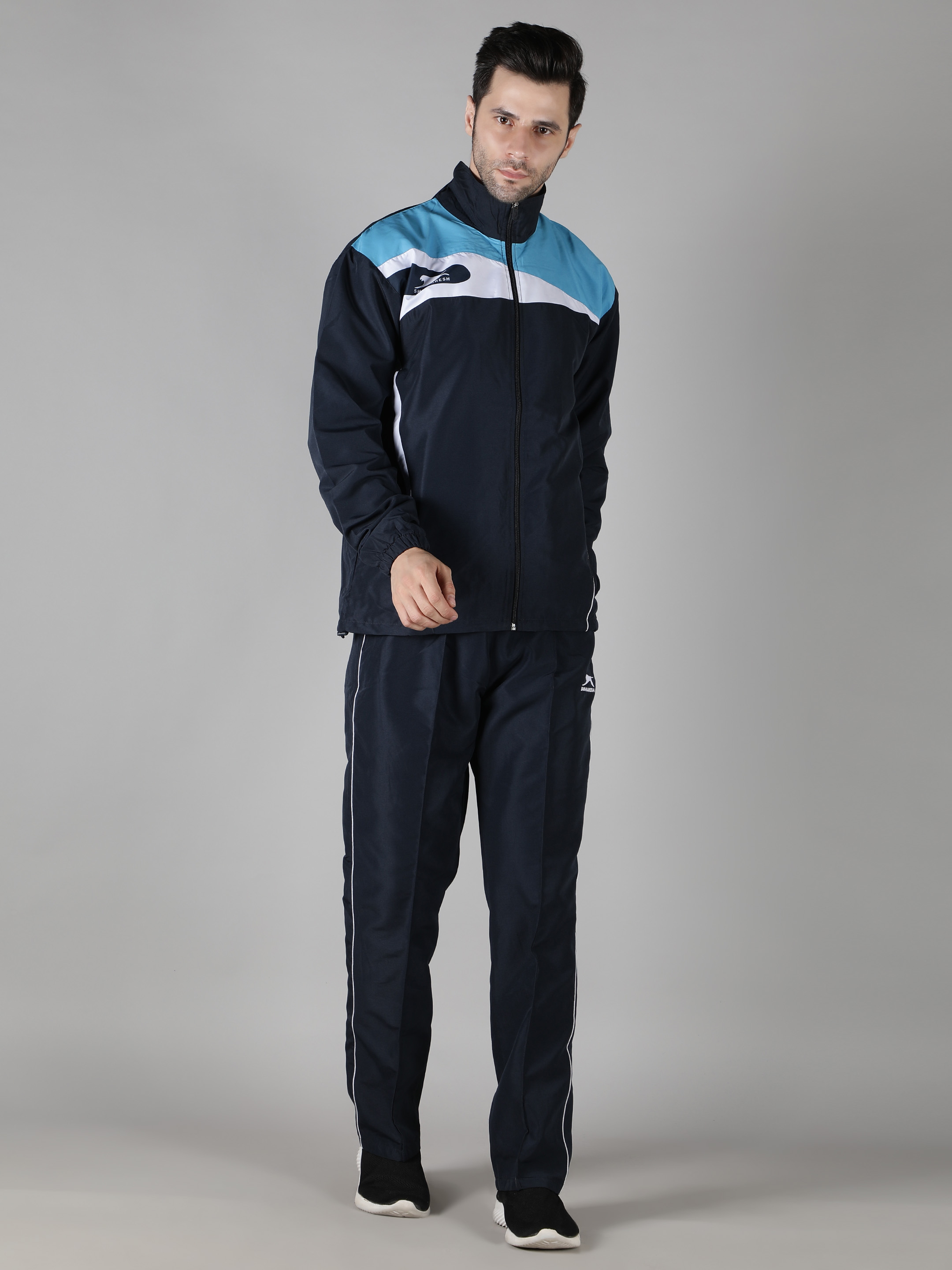 Men's Tracksuit  459B-Navy/Cyan/White-XXL-TZ