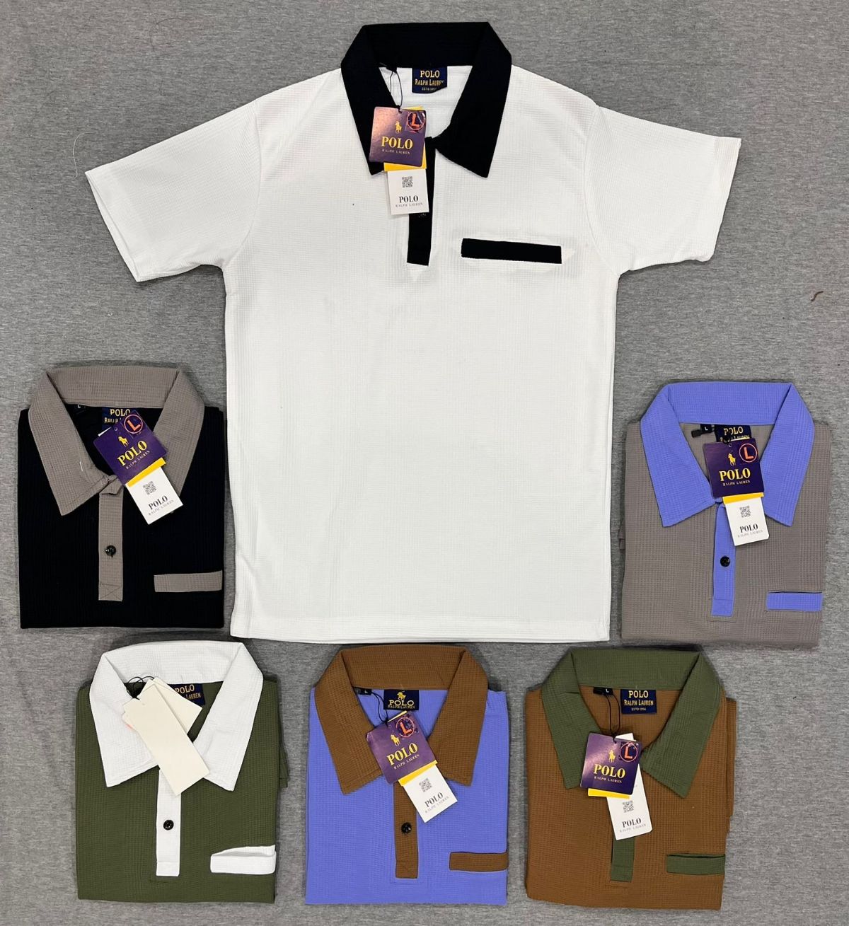Men's Waffle Knit Lycra Half Sleeves T-shirts