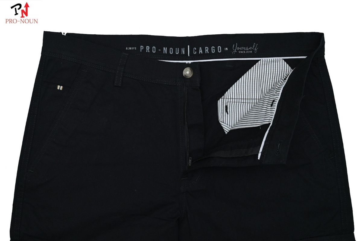 Pro-Noun Men's Straight Fit Cargo Pants D No- 1779- Black