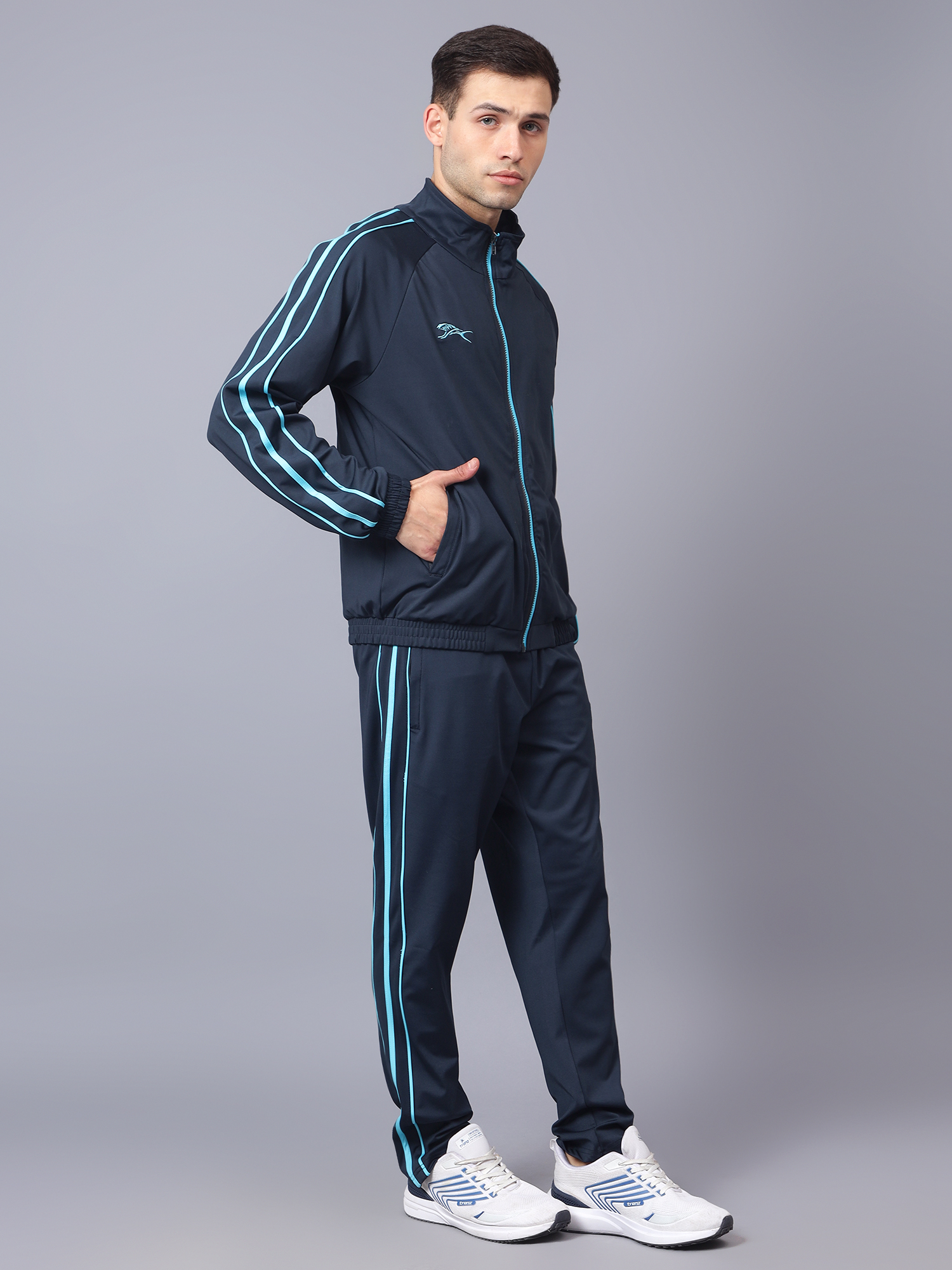 Men's Tracksuit  SNTSW106M-Navy Cyan-L