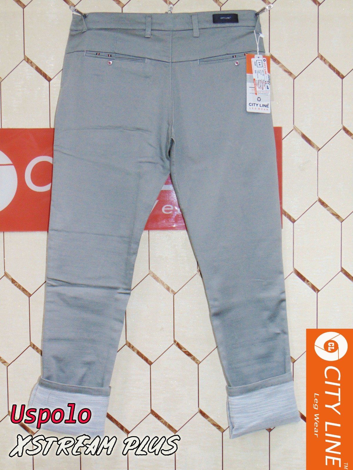 Men's cotton Knitted Narrow Plain Grey Pants-9073