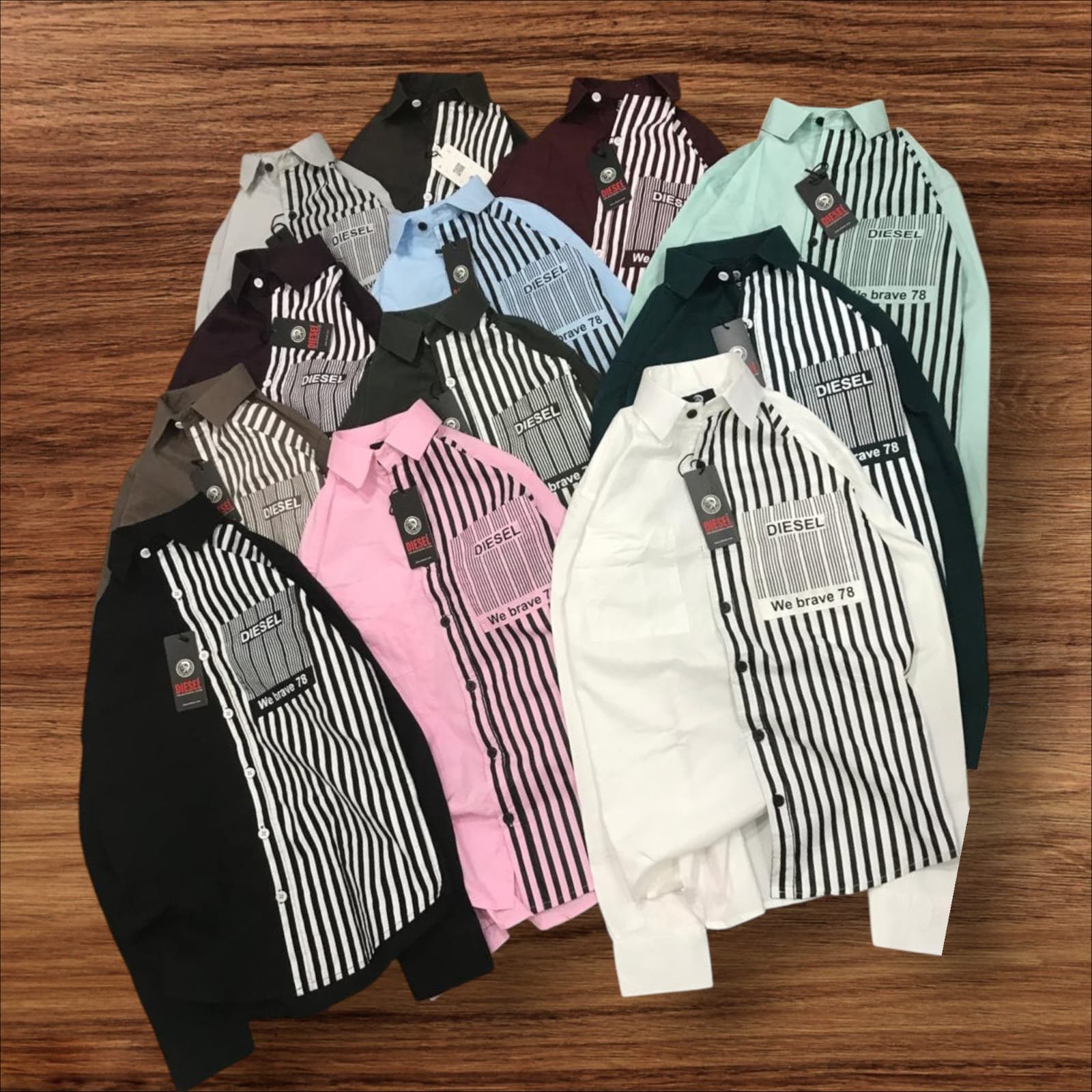 Shirt for men leather finish double pocket