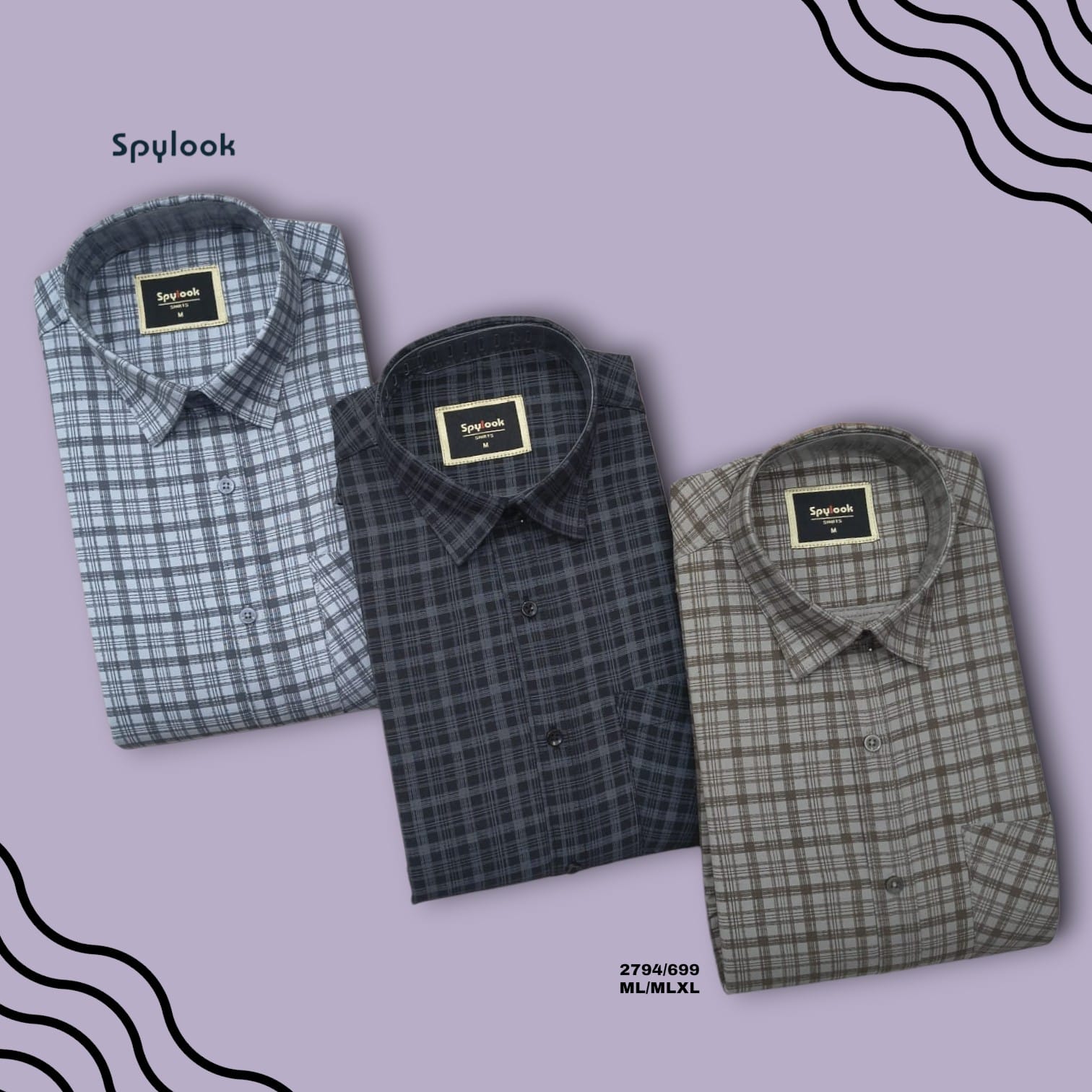 ML CREATION SPYLOOK CHECK SHIRTS 2794