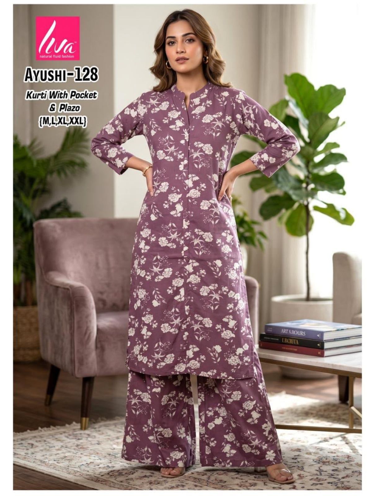 Women's Ethnic Wear Set with Kurti Pocket-Ayushi-126