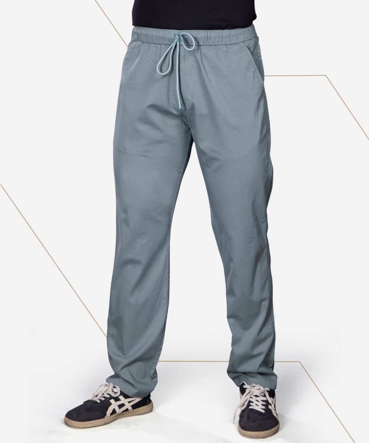 Pro-Noun Men's Lounge Wear Cotton Trackpant- D No- Cotonix-9-610-Steel Blue
