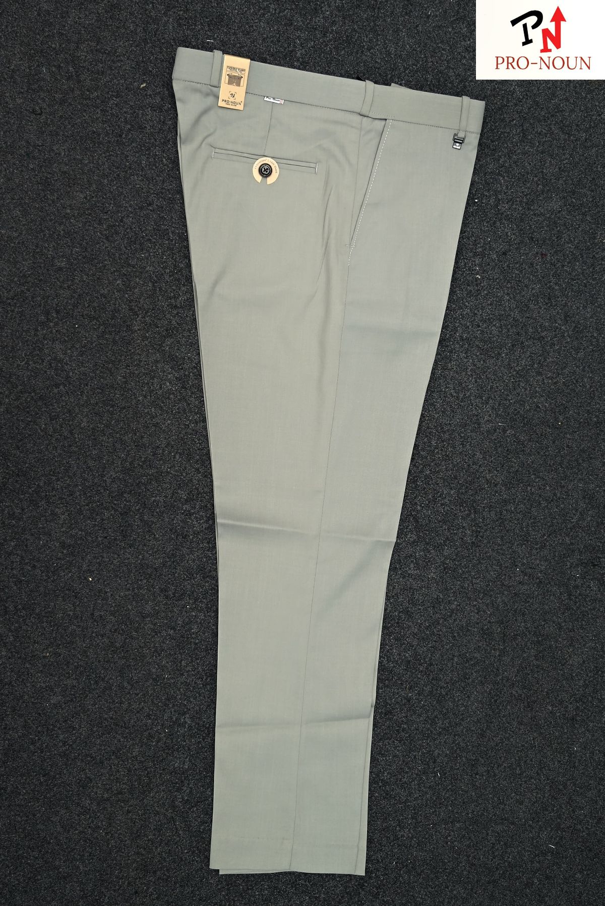 Pro-Noun Men's Men's Formal Trouser Pants With Adjustable belt D No- Signature 292-8 (28-32)- Mint Green