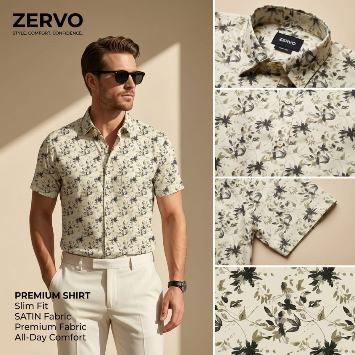 Zervo Men's Cotton Printed Shirts