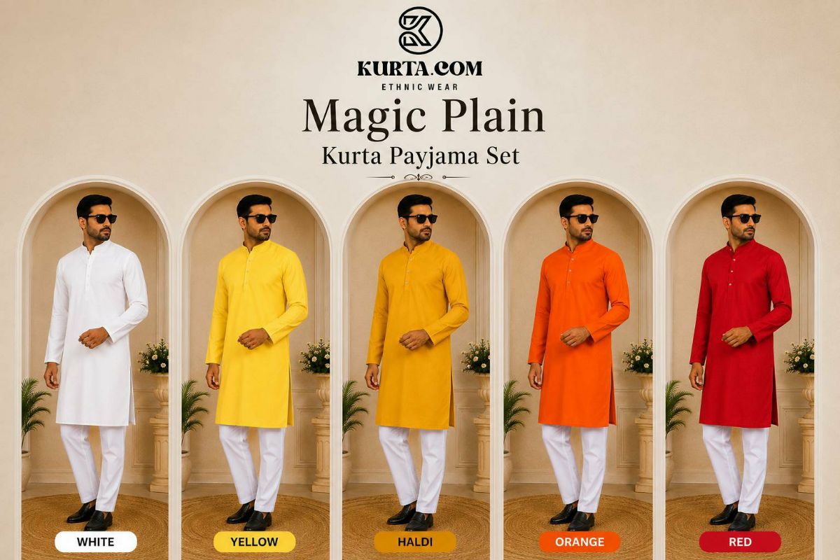 Plain Haldi Colour Kurta Pajama