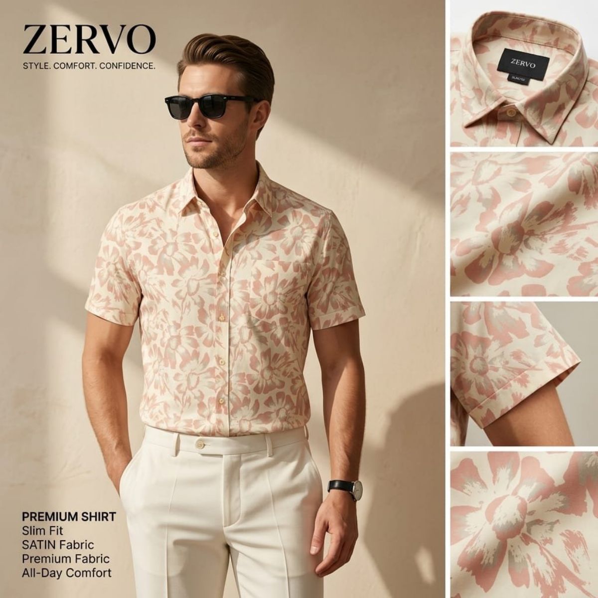 Zervo Men's Cotton Printed Shirts