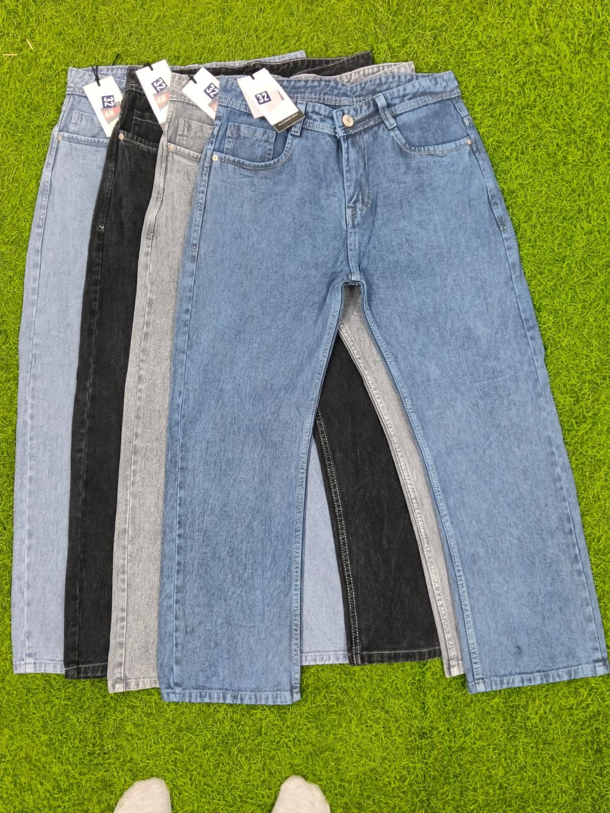 Premium Quality Straight Baggy Jeans- Black