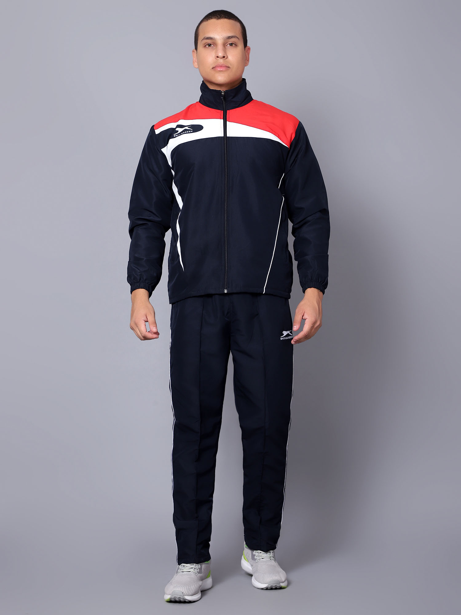Men's Tracksuit  459B-Navy/Red/White-3XL-TZ
