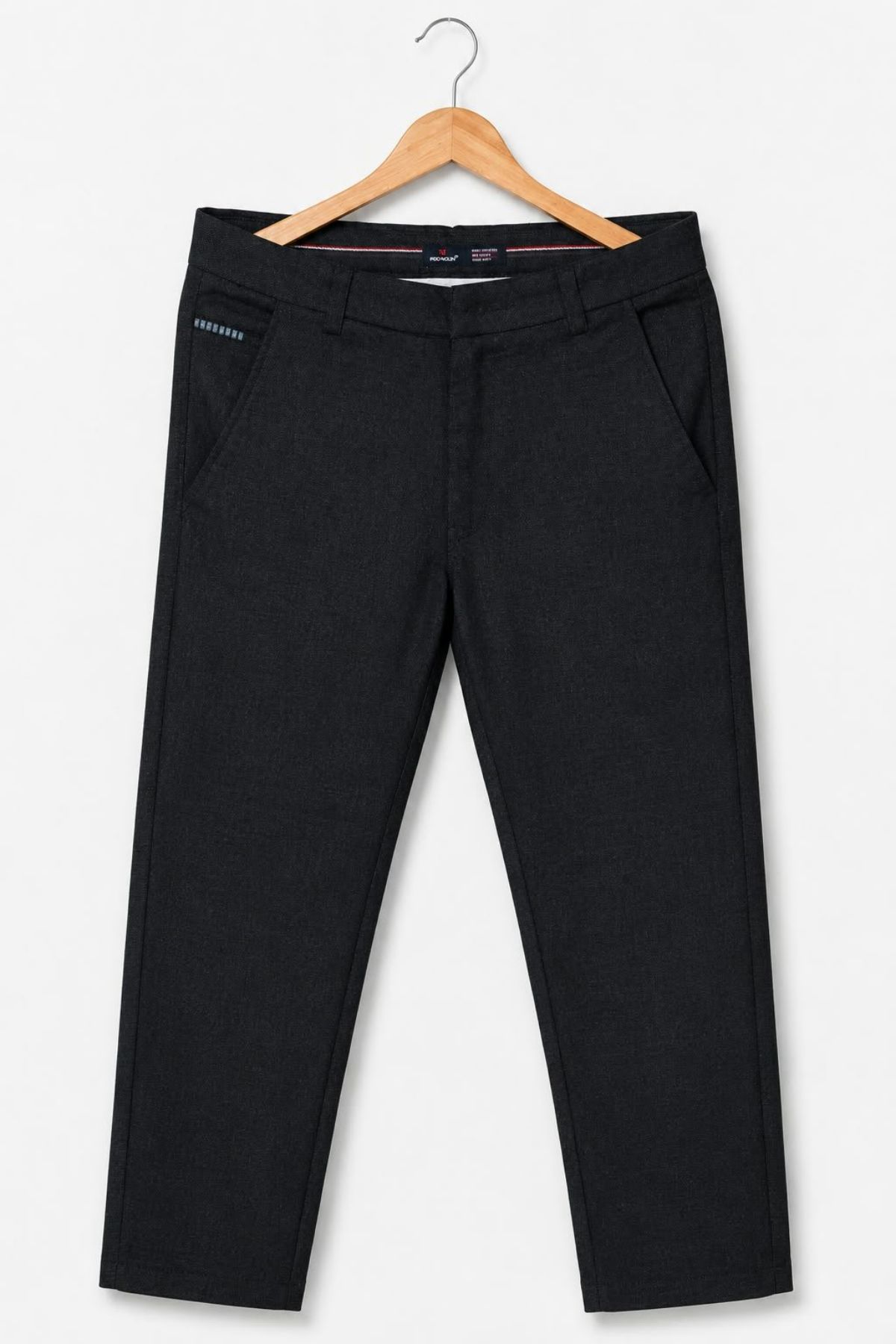 Pro-Noun Men's Stretchable Cotton Pearl Print Casual Trouser Black - 1882-2  (30-38)