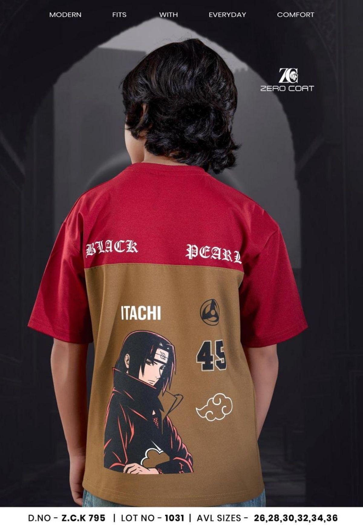 Boys Half Sleeve T-shirts - ZCK-795 (26-36)