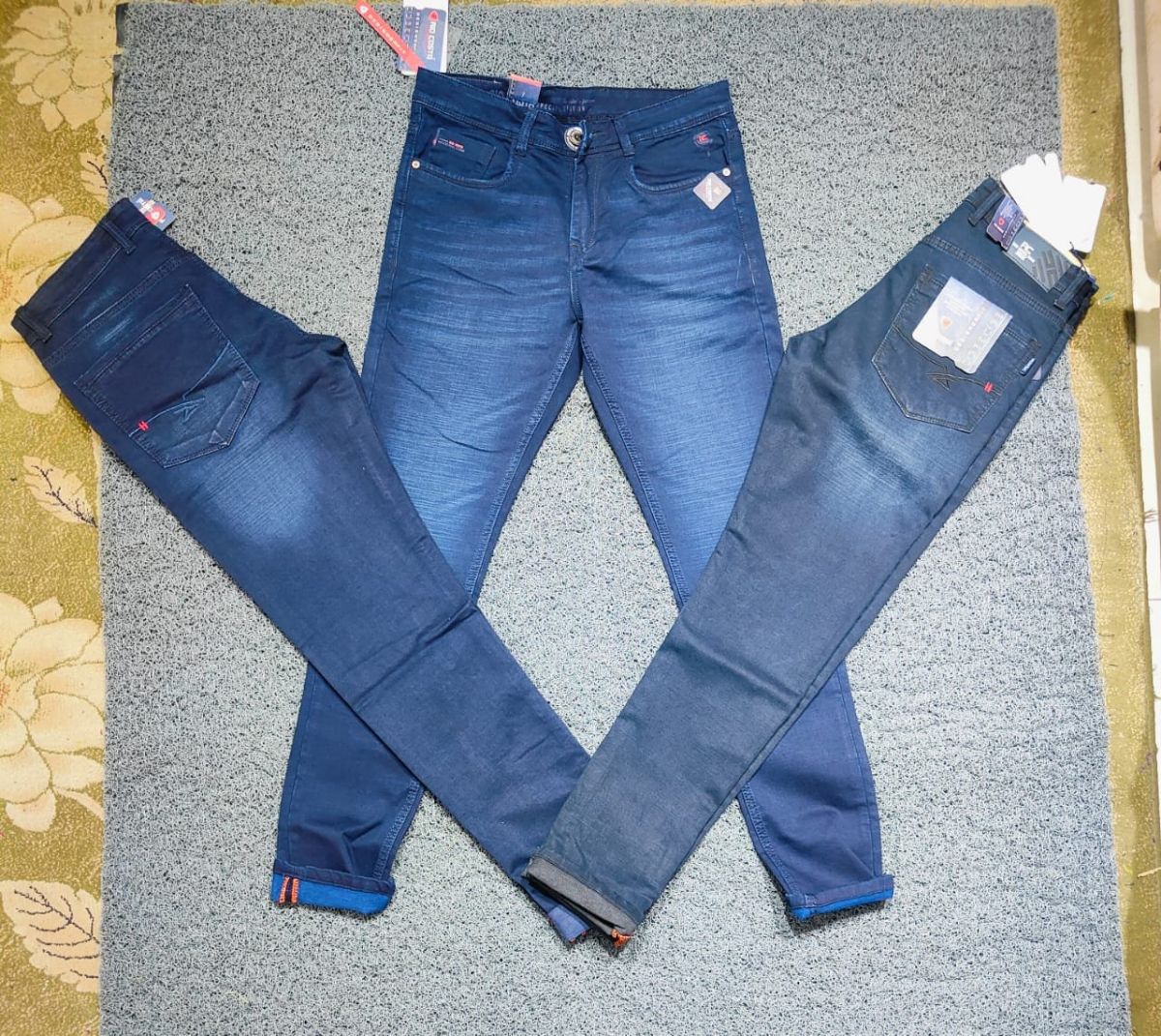 Rio Costa Men's Premium Pure Cotton Narrow Fit Jeans