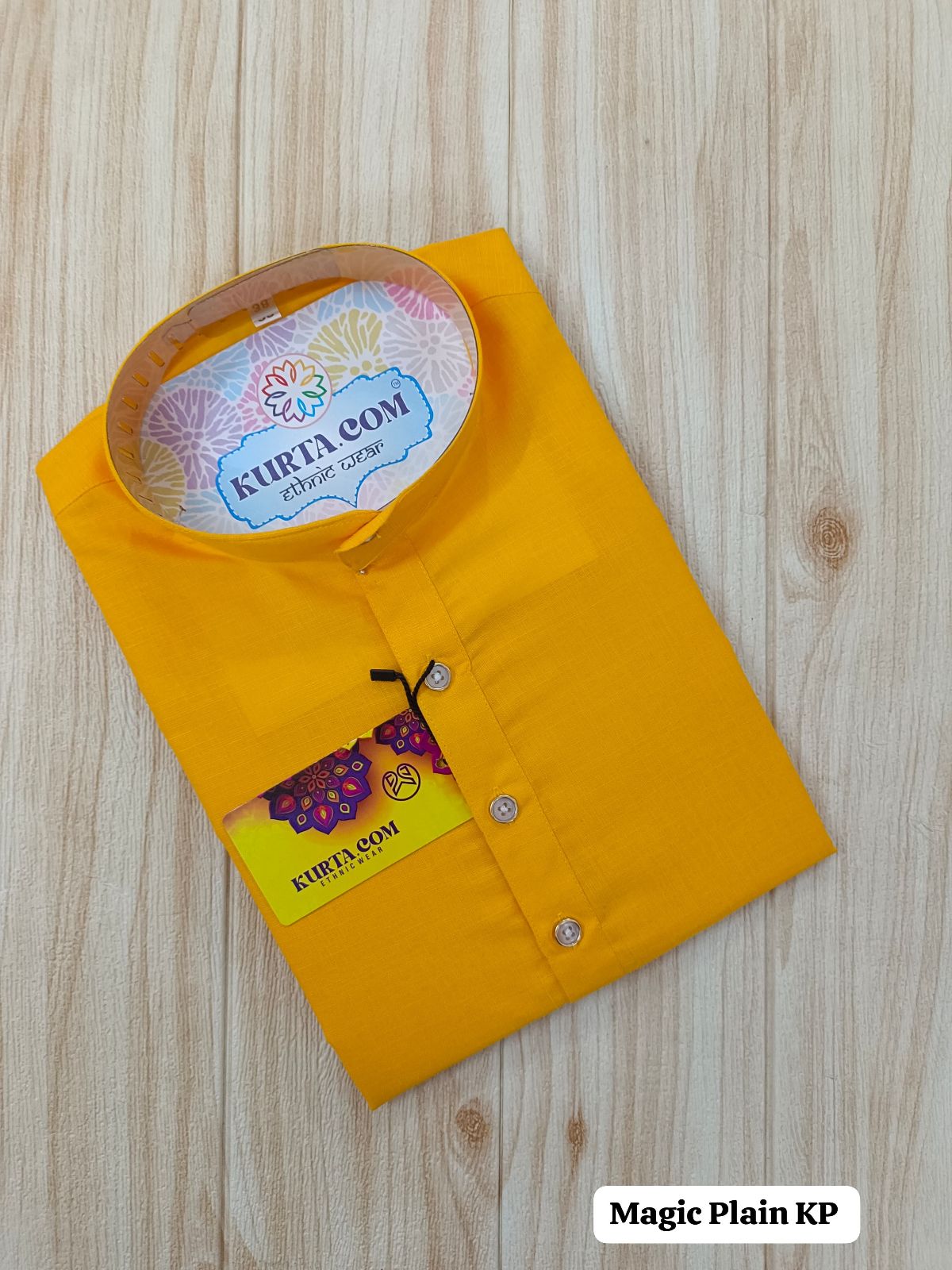 Plain Haldi Colour Kurta Pajama