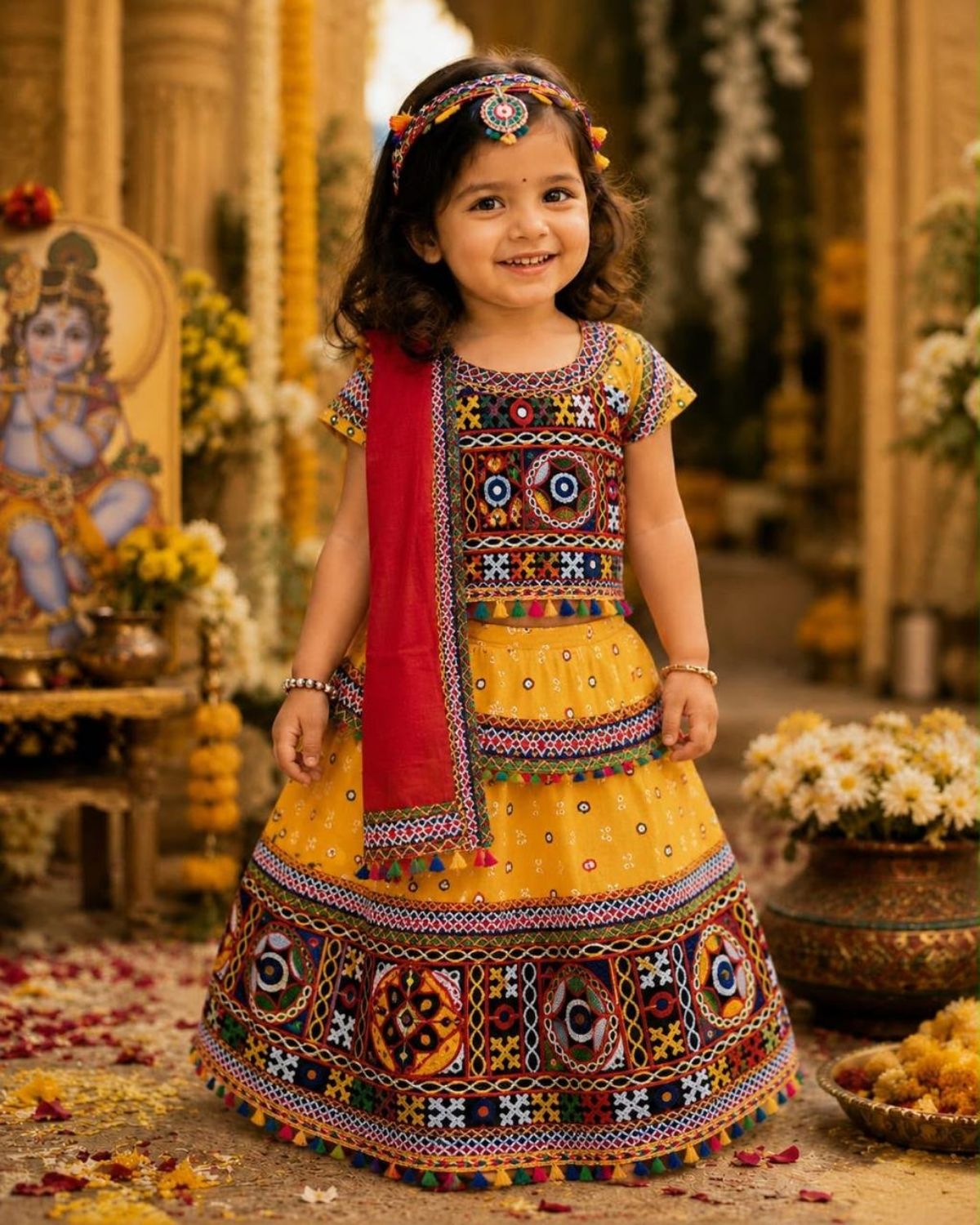 SG Fashion Kids Girls Lehenga Choli Set (20-30)