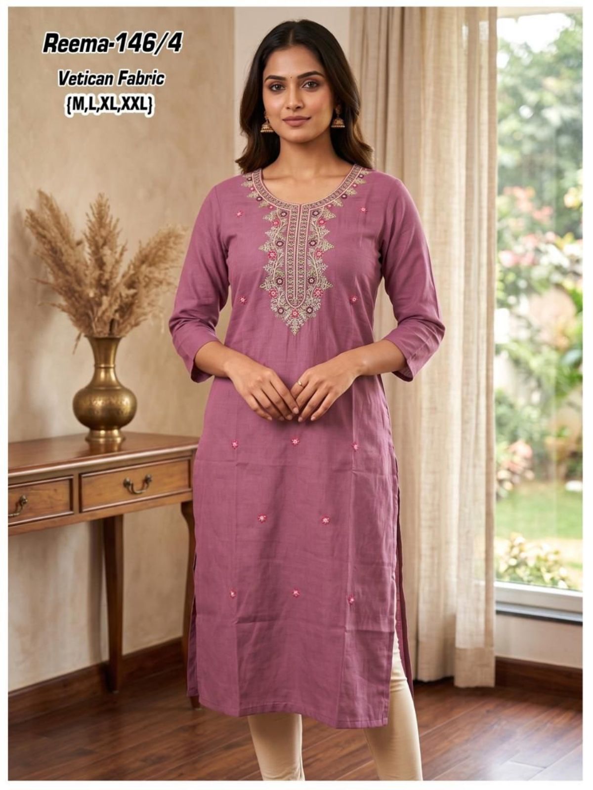 Women's Ethnic Wear Vetican Straight Kurti Reema-146/4