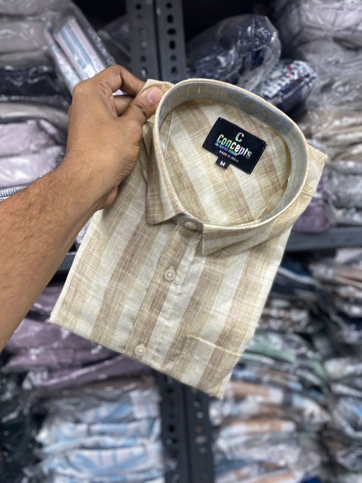 Concepts Men's Shirts Cotton Linen Stripes