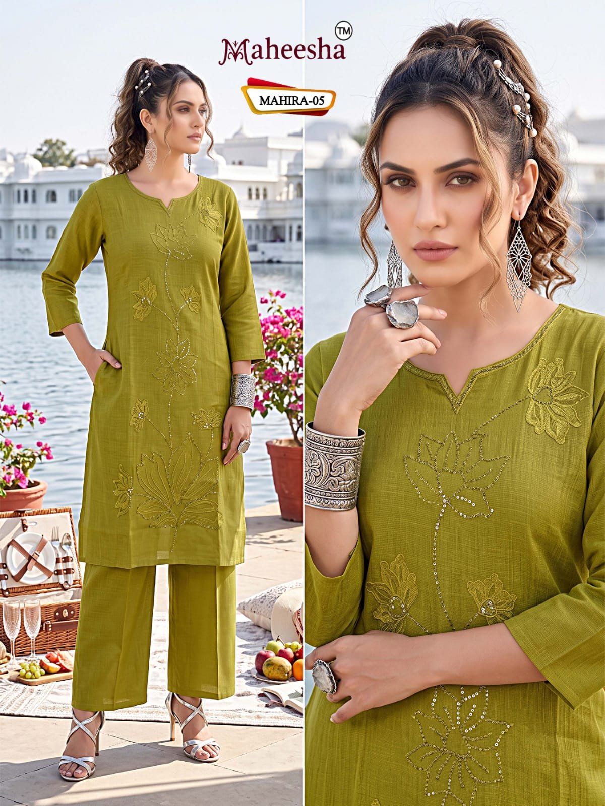 Rani Vastram Women's Ethnic Wear Kurta & Plazzo Set- Mahira-05