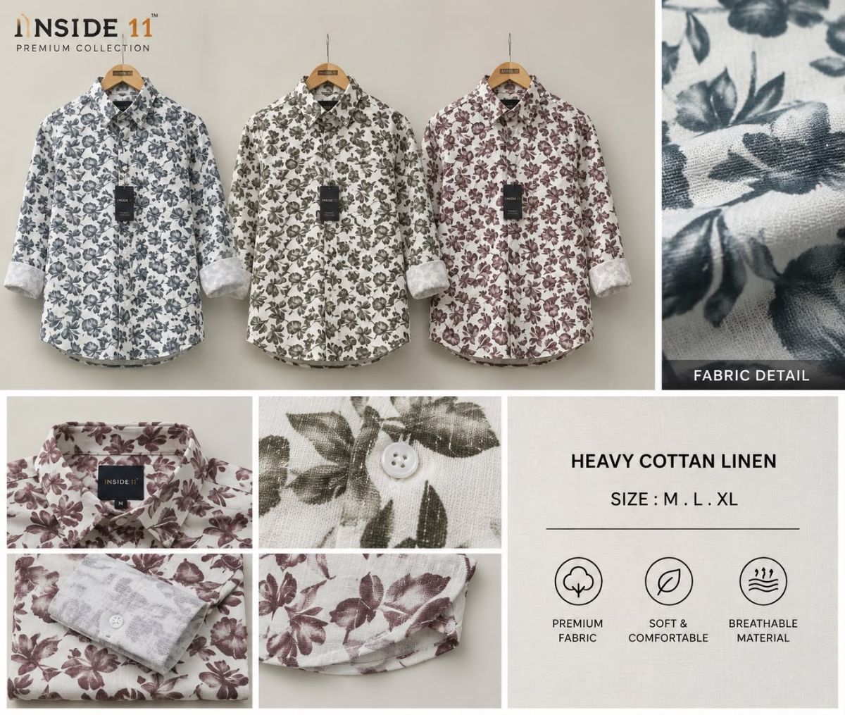Men's Natural Cotton Shirts