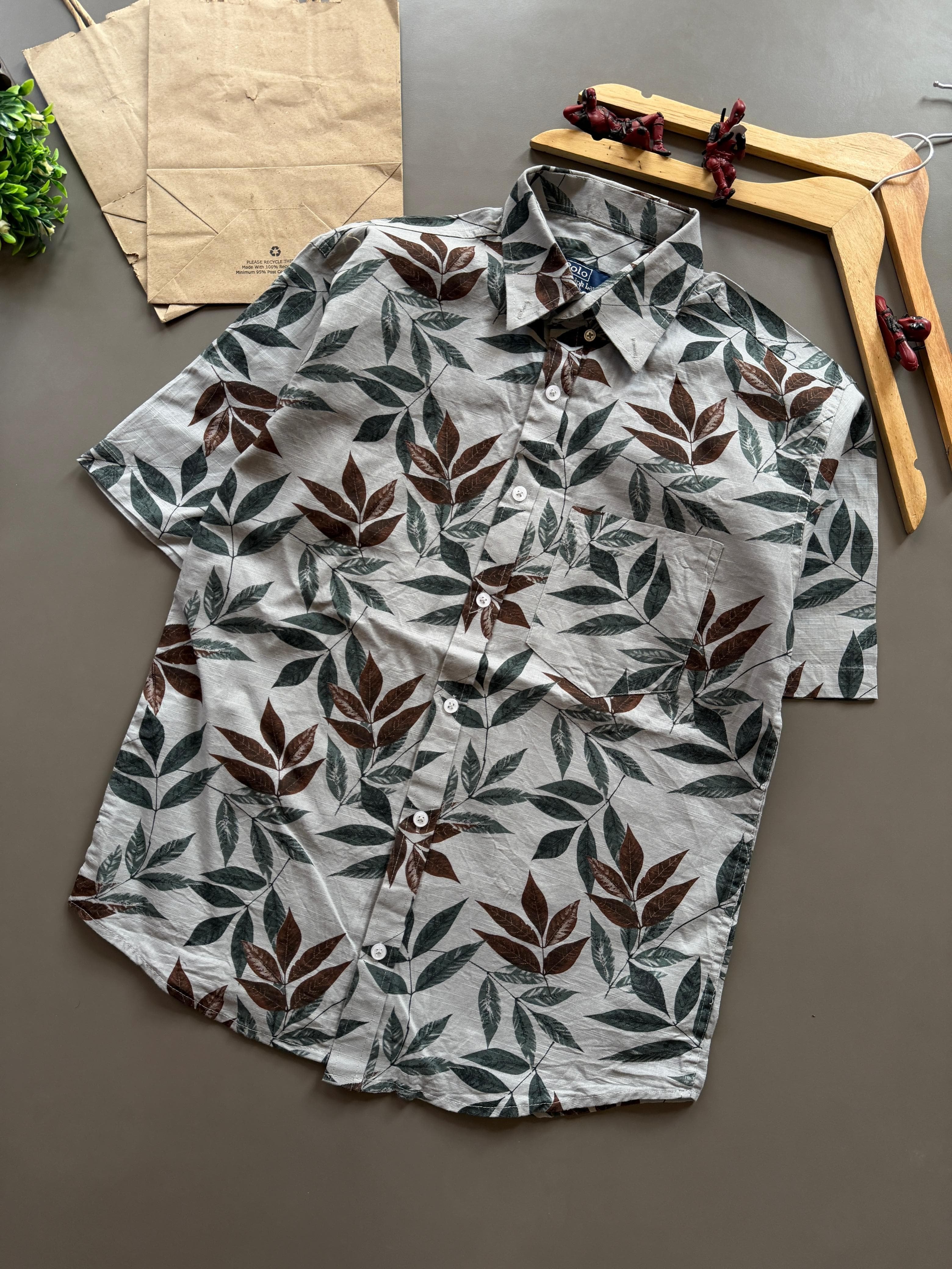Linen digital print shirt for men's