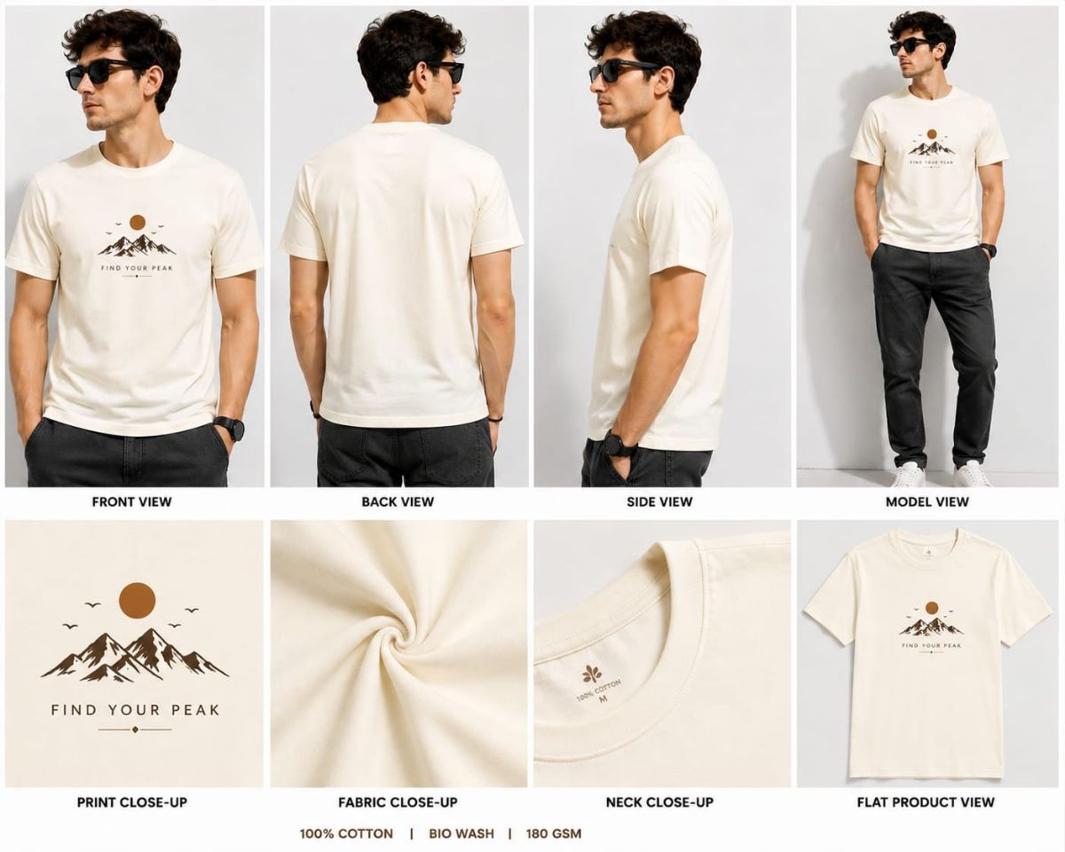 Cotton Blend Printed Unisex T-Shirts