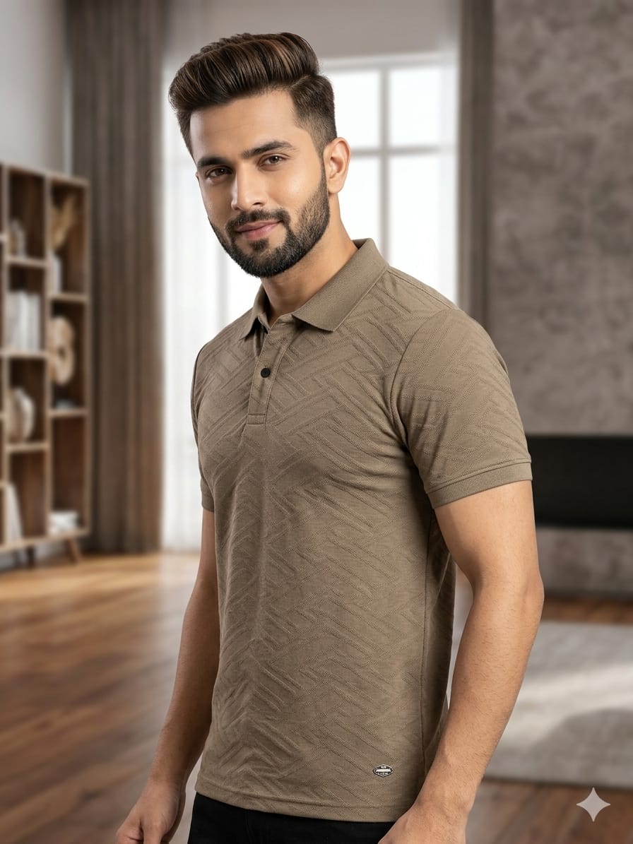 Mens Half Sleeve Polo NeckTshirt 18980