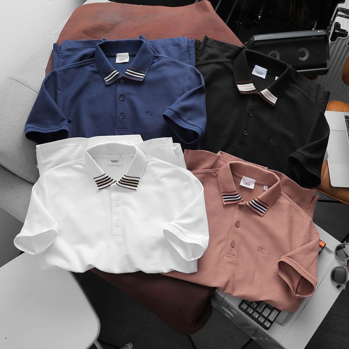 BURBERRY MENS PREMIUM QUALITY POLO M to 2XL