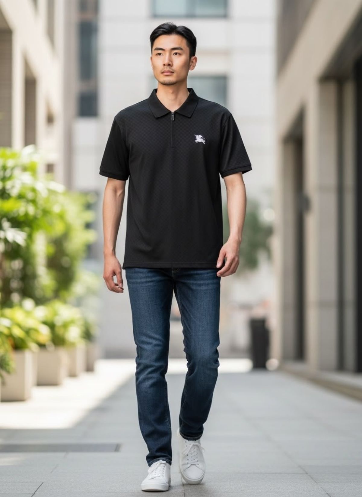 Men's Cotton knitted Lycra Collered Half Sleeves T-shirts