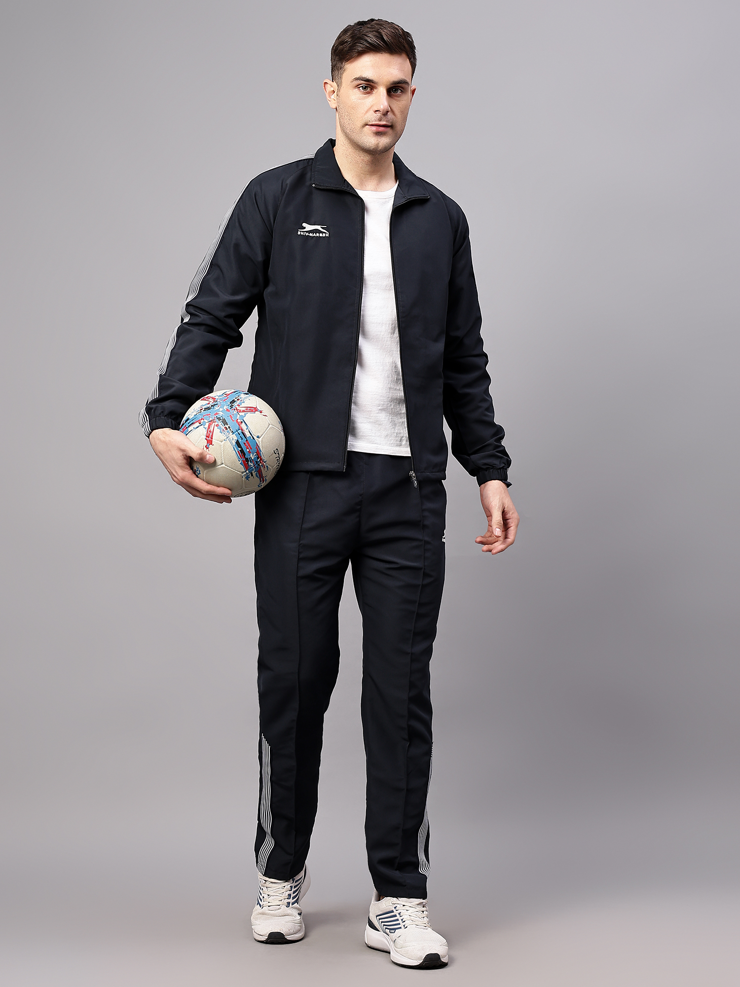 Men's Tracksuit  493A-Navy/White-XL-TZ