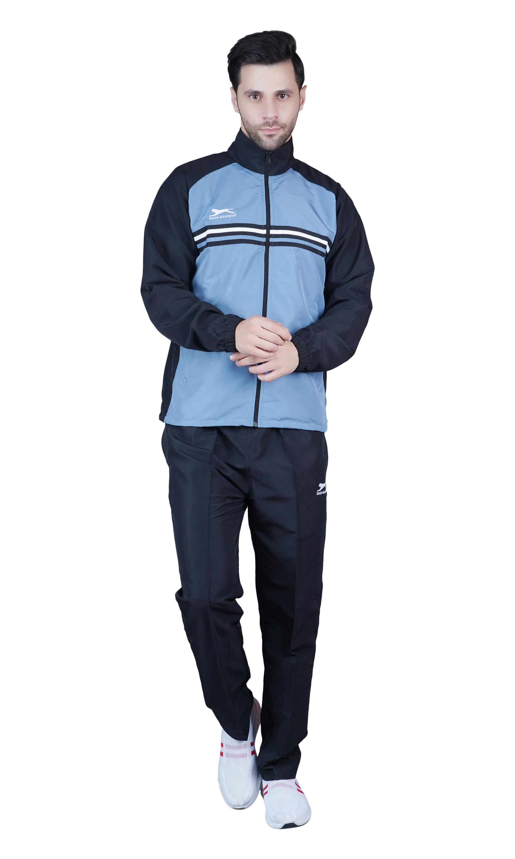 Men's Tracksuit  469B-Black/Light Grey-XL-TZ
