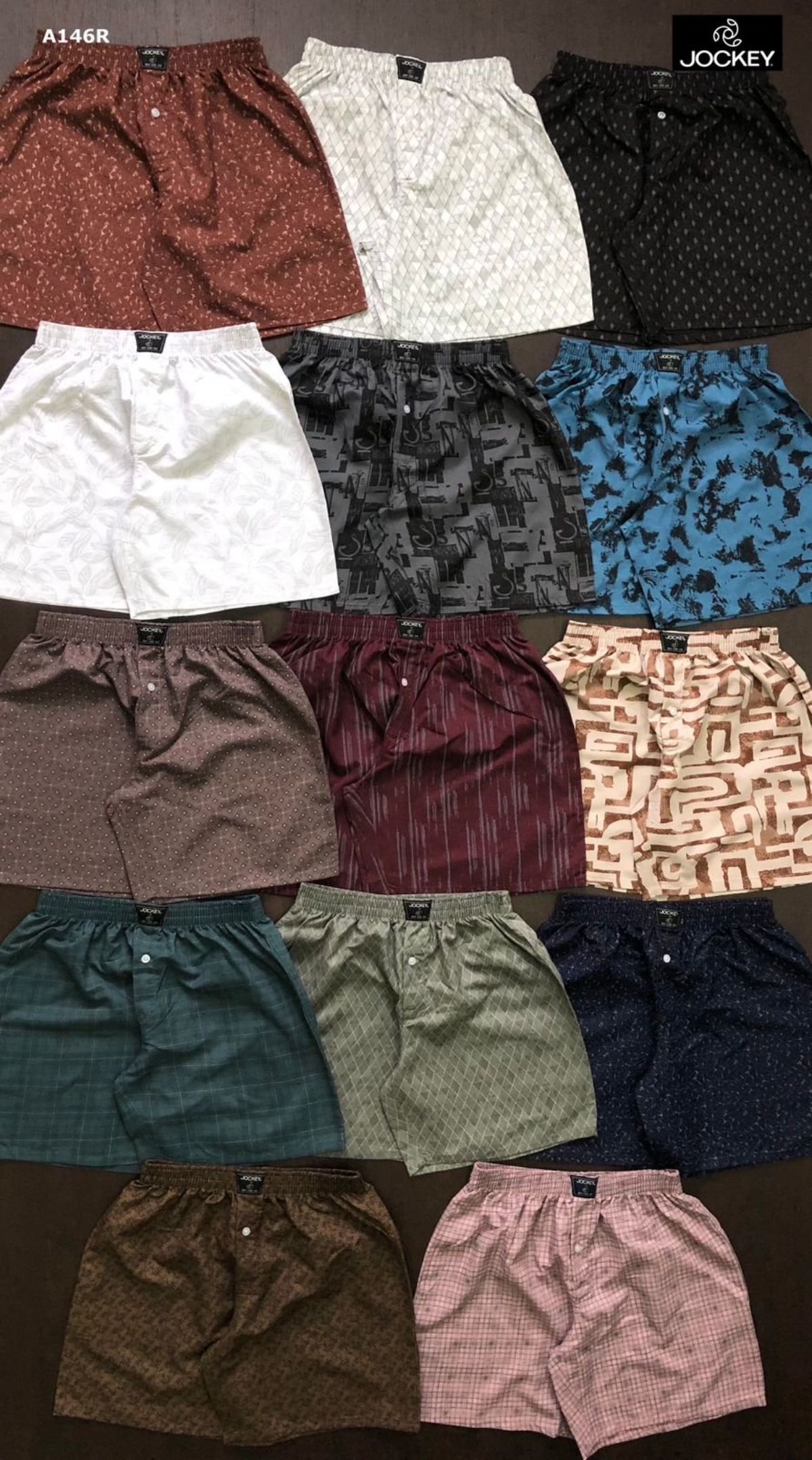 JOCKEY MENS WOVEN AOP BOXERS SHORTS