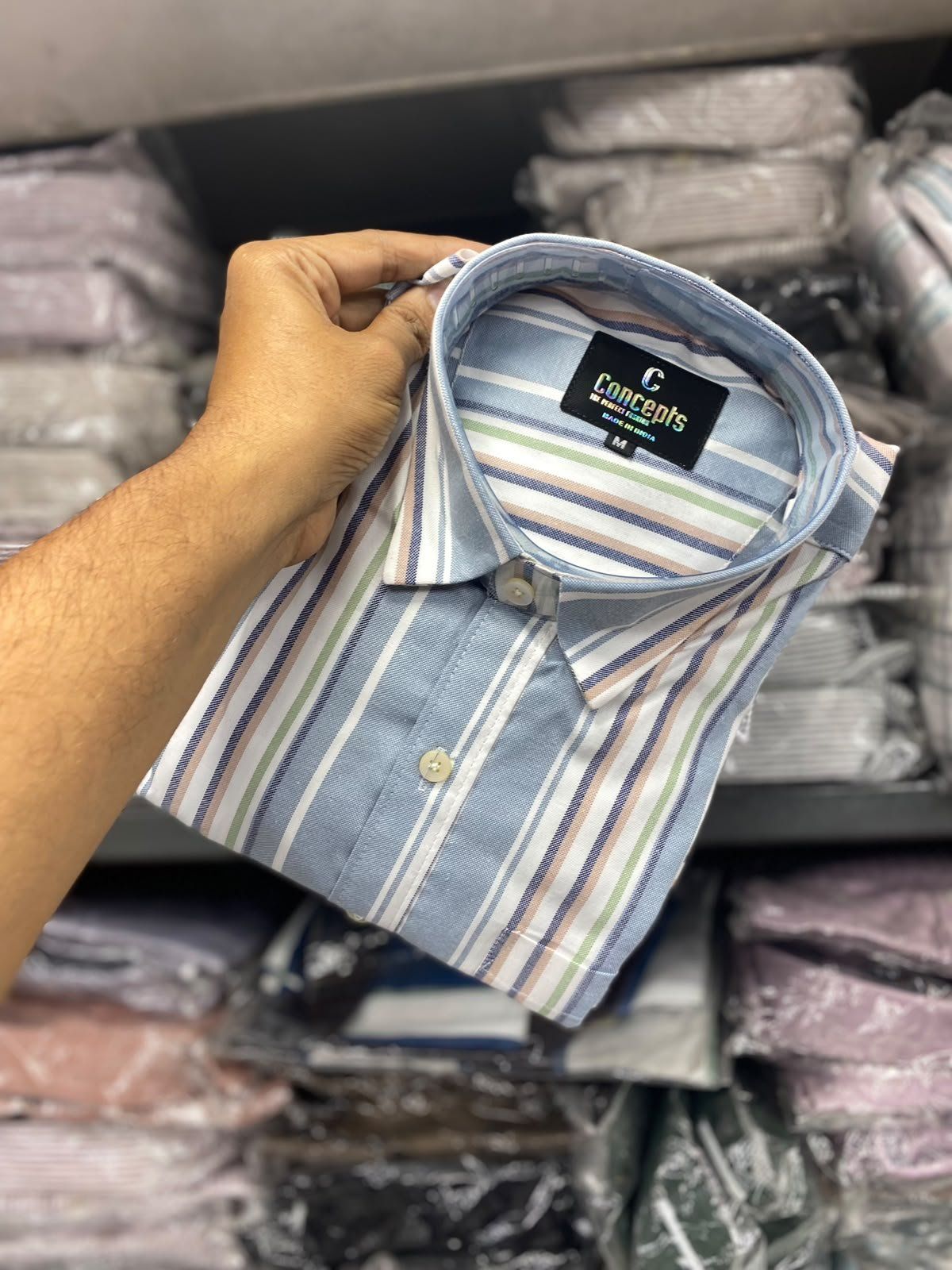 Concepts Men's Shirts Oxford Cotton Stripes