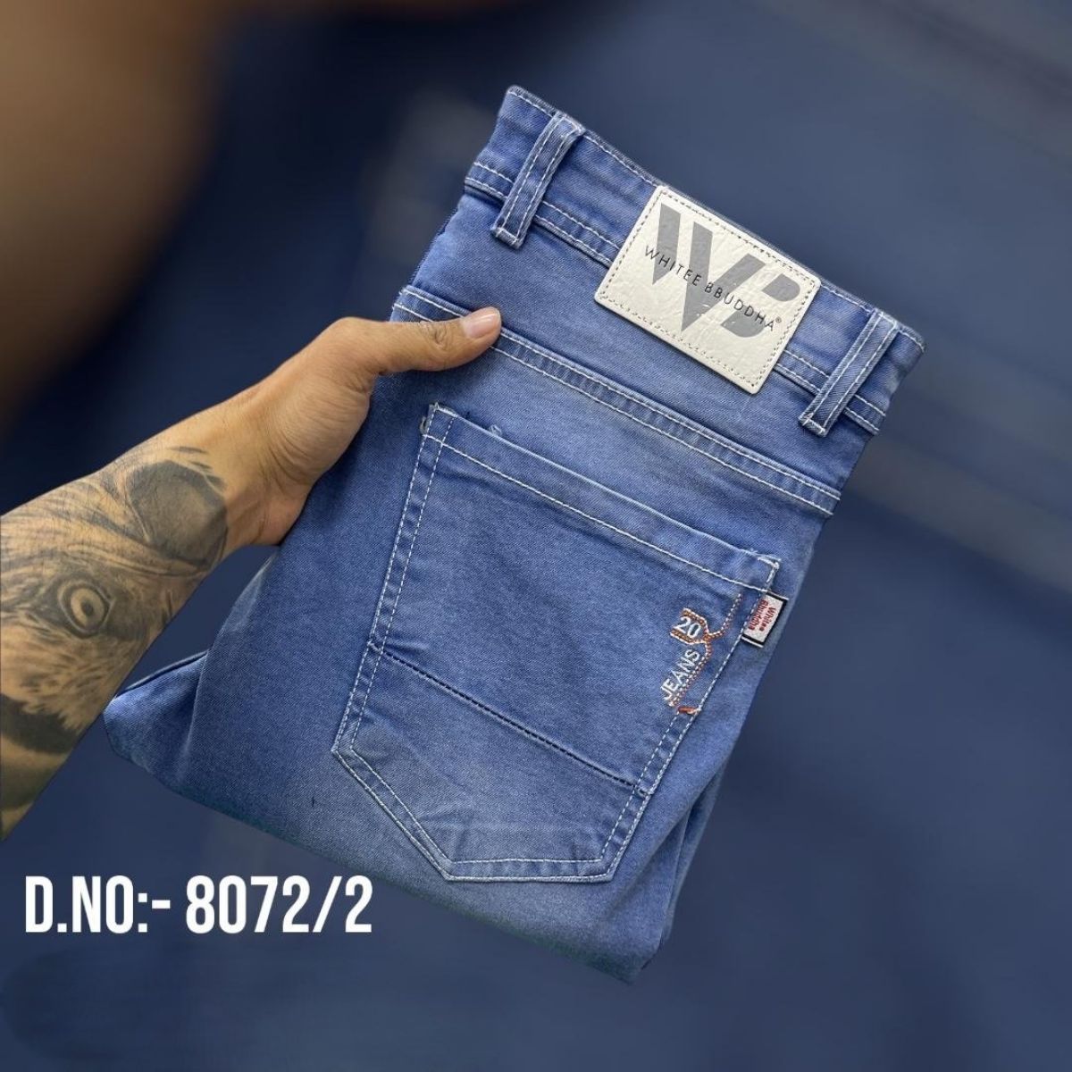 Whitee Budhha Men's Denim Lycra Jeans - 8072/2 (30-38)
