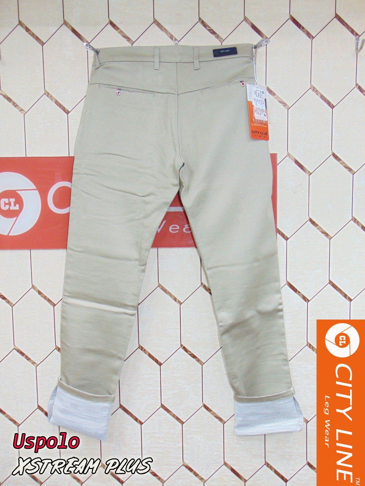 Men's cotton Knitted Premium Cream Pant- 9071