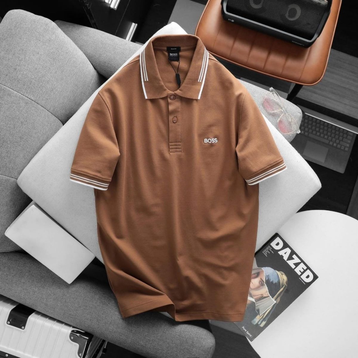 HUGO BOSS MEN'S PREMIUM POLO T SHIRTS M to 2XL