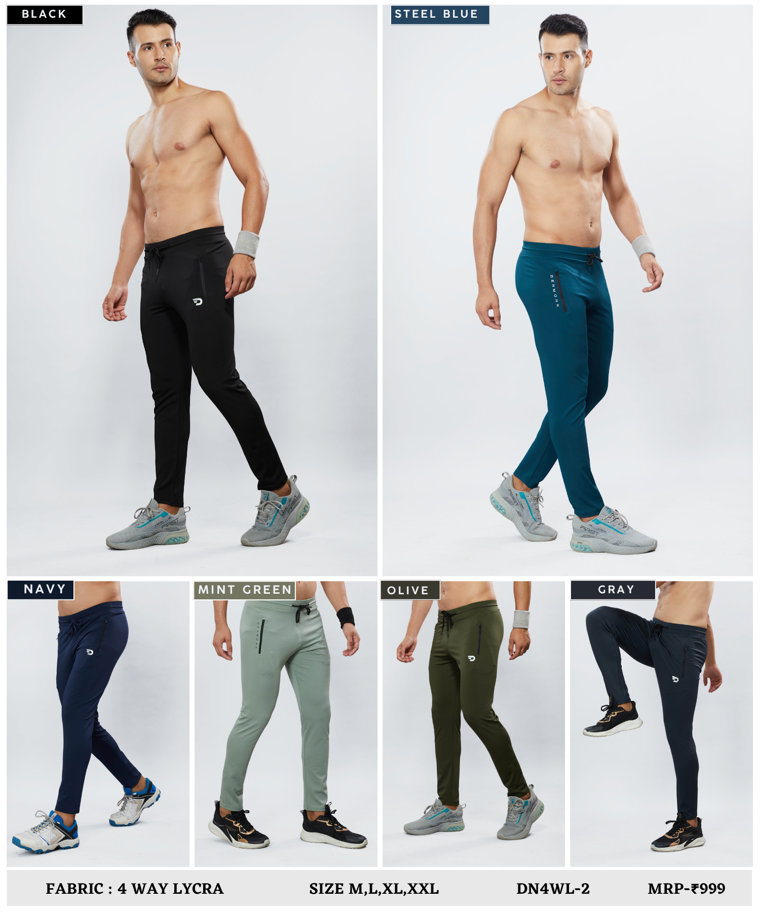 Imported 4way Taiwan Lycra Lower ( 280 GSM) (Clone)