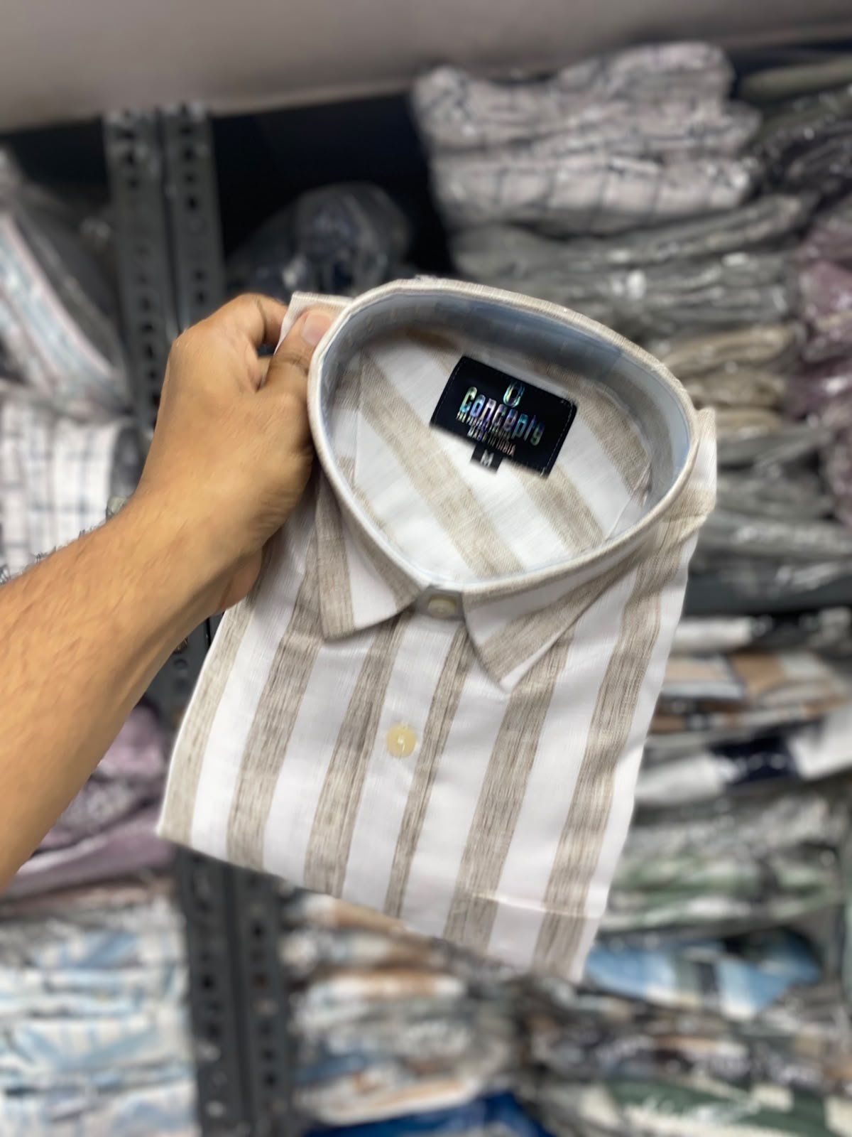 Concepts Men's Shirts Cotton Linen Stripes
